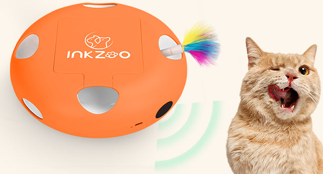 Cat toys, indoor interactive cat toys, 7-hole smart sensor pop-up feather toys, USB powered indoor cat automatic kitten toys