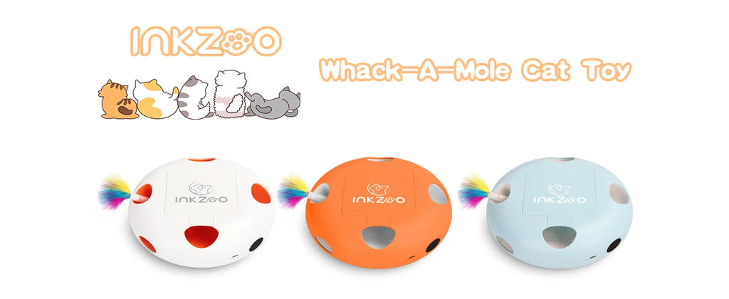 Cat toys, indoor interactive cat toys, 7-hole smart sensor pop-up feather toys, USB powered indoor cat automatic kitten toys