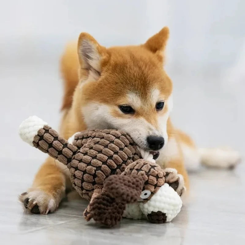 Plush Squeaky Puppy Chew Toys Interactive Teething Training Dog Toys for Small Dogs Cute Donkey Design