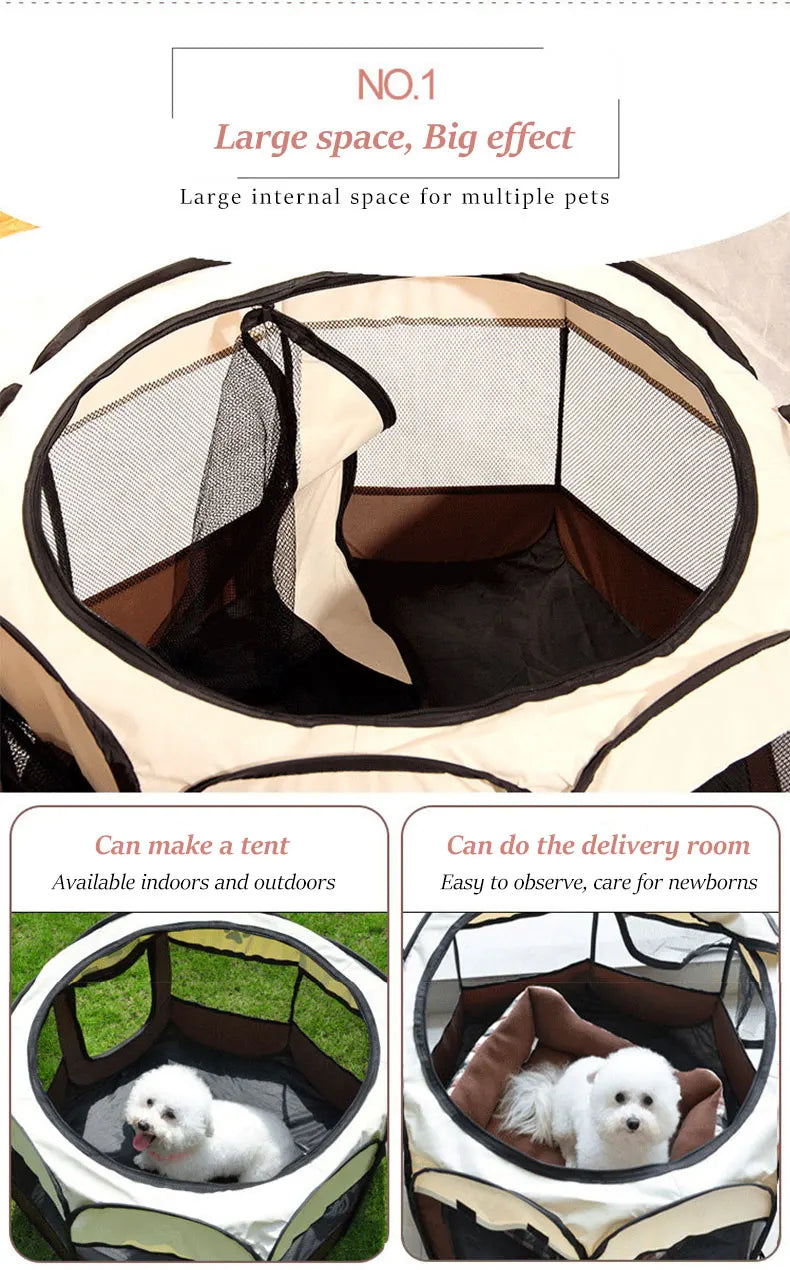 Lightweight Portable Folding Pet Tent Birthing Room Dog House Kennel Houses and Rooms Cats High Quality Durable Pet Playpen Cat