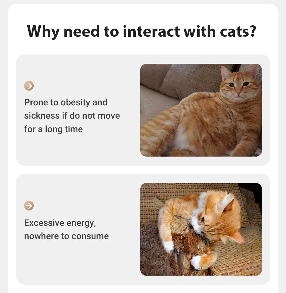 ROJECO Automatic Cat Laser Toy Interactive 360° Adjustable Electric Cat Toy For Kitty Dog Indoor Smart Teasing Laser Cat Toys