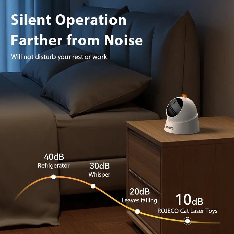 ROJECO Automatic Cat Laser Toy Interactive 360° Adjustable Electric Cat Toy For Kitty Dog Indoor Smart Teasing Laser Cat Toys