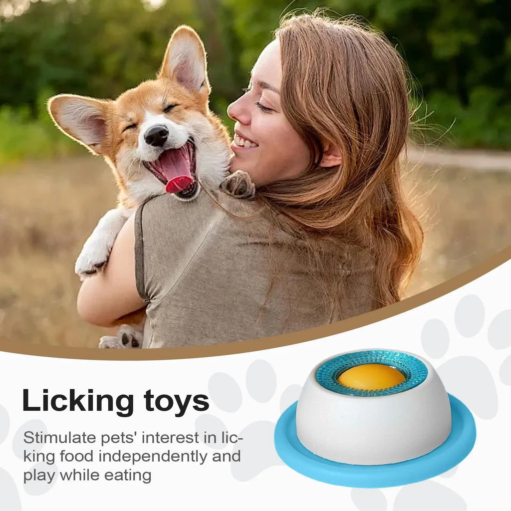 Lick Toys For Dogs Interactive Dog Toys Slow Feeder Food Dispenser For Puppy Training Enrichment Cat Feeding Crate Accessory