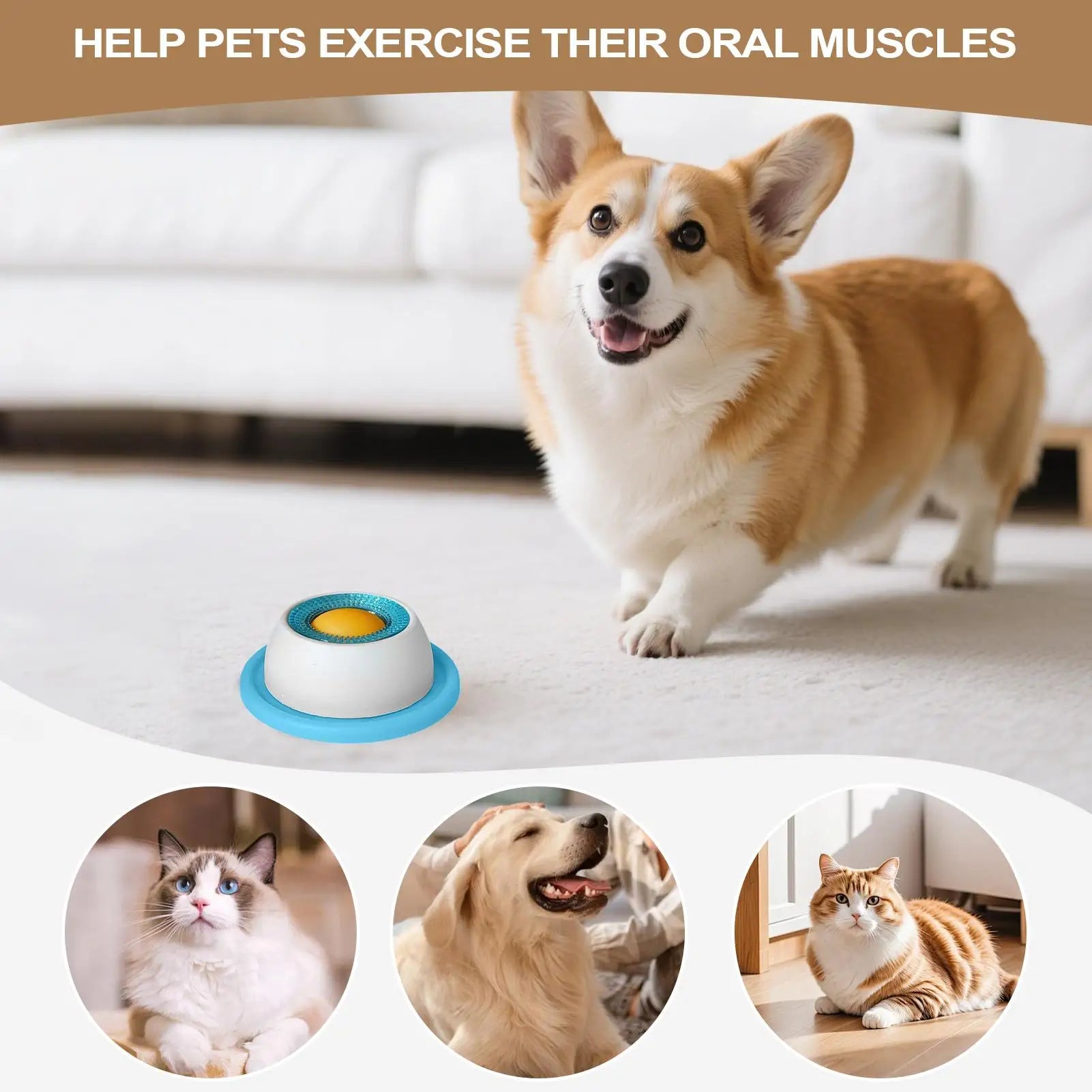 Lick Toys For Dogs Interactive Dog Toys Slow Feeder Food Dispenser For Puppy Training Enrichment Cat Feeding Crate Accessory