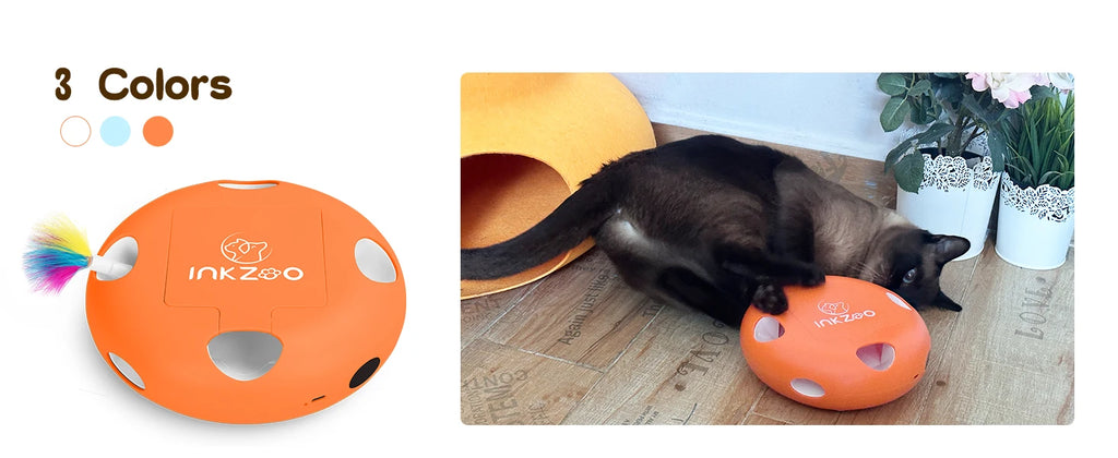 Cat toys, indoor interactive cat toys, 7-hole smart sensor pop-up feather toys, USB powered indoor cat automatic kitten toys